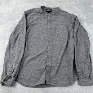 Wings and Horns Button Down Grey Shirt Men’s Size Medium